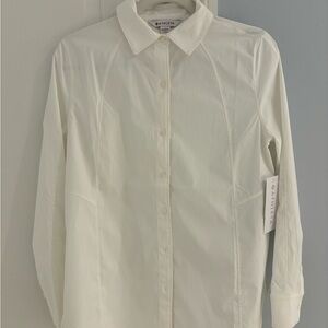 Athleta white button down A Frame Poplin Top